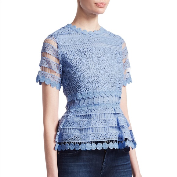peplum lace blouse